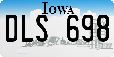 IA license plate DLS698