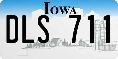 IA license plate DLS711