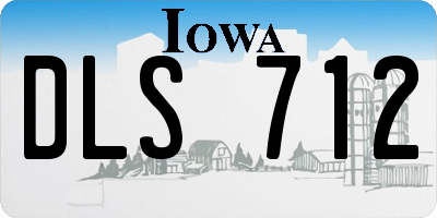 IA license plate DLS712
