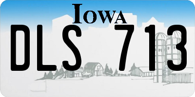 IA license plate DLS713