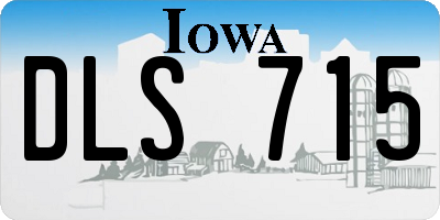 IA license plate DLS715