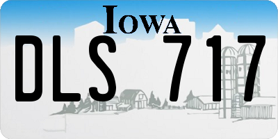 IA license plate DLS717
