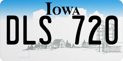 IA license plate DLS720