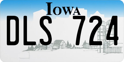 IA license plate DLS724