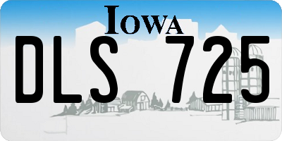 IA license plate DLS725
