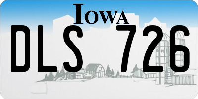 IA license plate DLS726