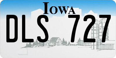 IA license plate DLS727