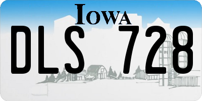 IA license plate DLS728