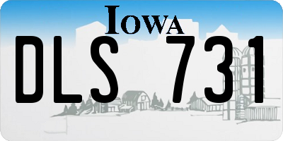 IA license plate DLS731