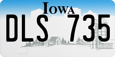 IA license plate DLS735