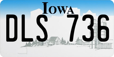 IA license plate DLS736