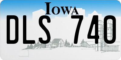 IA license plate DLS740