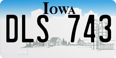 IA license plate DLS743