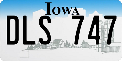 IA license plate DLS747