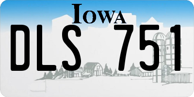 IA license plate DLS751