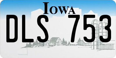 IA license plate DLS753