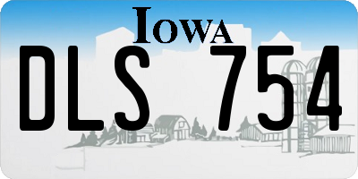 IA license plate DLS754