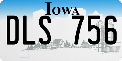 IA license plate DLS756