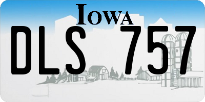 IA license plate DLS757