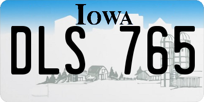 IA license plate DLS765