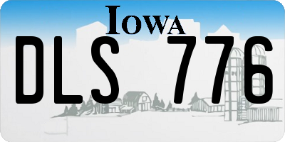 IA license plate DLS776