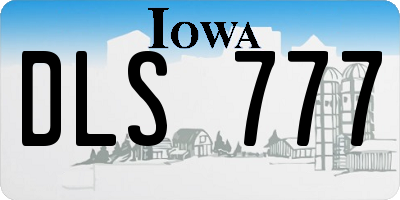 IA license plate DLS777