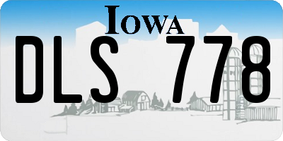 IA license plate DLS778