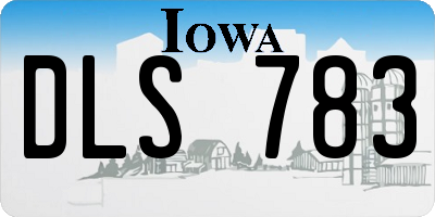 IA license plate DLS783