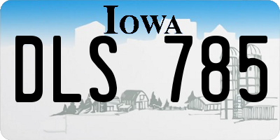 IA license plate DLS785