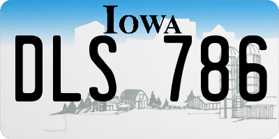 IA license plate DLS786