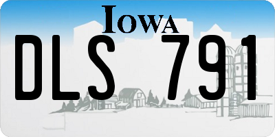 IA license plate DLS791
