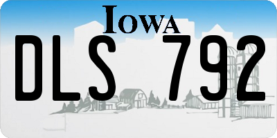 IA license plate DLS792