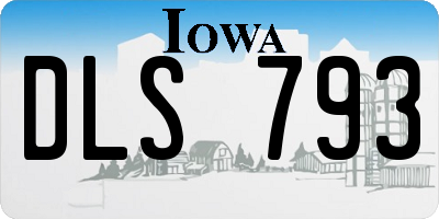 IA license plate DLS793