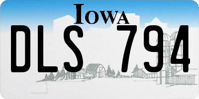 IA license plate DLS794