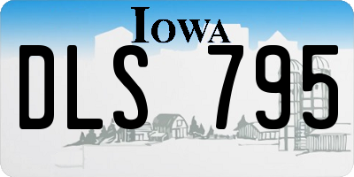 IA license plate DLS795