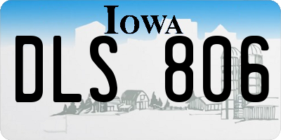 IA license plate DLS806