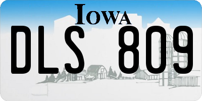 IA license plate DLS809