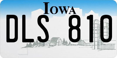 IA license plate DLS810