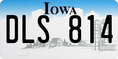IA license plate DLS814