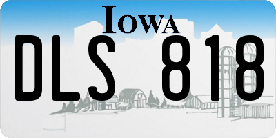 IA license plate DLS818