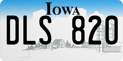 IA license plate DLS820