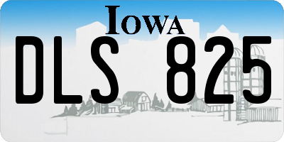 IA license plate DLS825