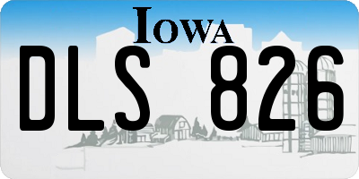 IA license plate DLS826