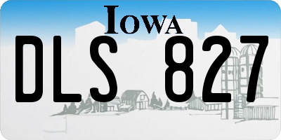 IA license plate DLS827