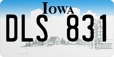 IA license plate DLS831