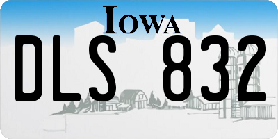 IA license plate DLS832