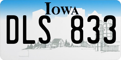 IA license plate DLS833