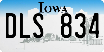 IA license plate DLS834