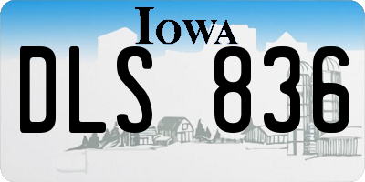 IA license plate DLS836