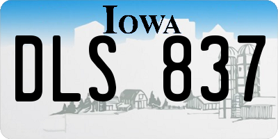 IA license plate DLS837